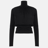 Litlookz Studio Draped Turtleneck Top, view 3