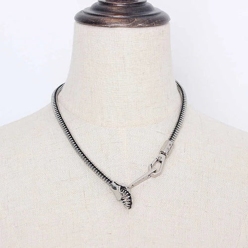 Litlookz Studio Edgy Adjustable Zipper Necklace
