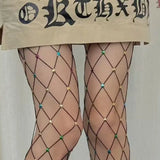 Litlookz Studio Embellished Stars Fishnet Tights, view 4