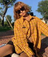 Litlookz Studio Embroidered Tasseled Plaid Shirt, view 3