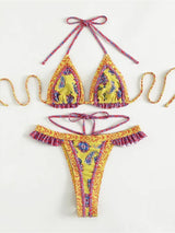 Litlookz Studio Embroidered Trim Bikini Set, view 3