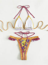 Litlookz Studio Embroidered Trim Bikini Set, view 4