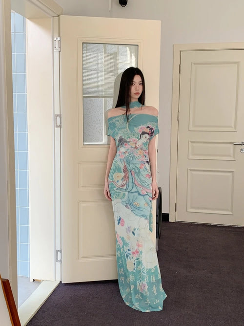 Litlookz Studio Ethereal Art Maxi Dress