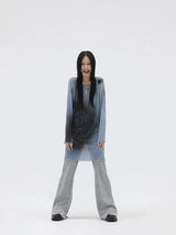Litlookz Studio Extra Long Mesh Top, view 4