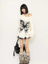 Litlookz Studio Fairy Grunge Butterfly Fluffy Sweater, view 6