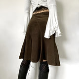 Litlookz Studio Fairy Grunge Corduroy Midi Skirt, view 2