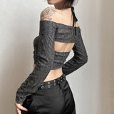 Litlookz Studio Fairy Grunge Detachable Sleeve Halter Top, view 2