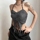 Litlookz Studio Fairy Grunge Detachable Sleeve Halter Top, view 4