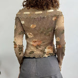 Litlookz Studio Fairy Grunge Floral Off Shoulder Lace Top, view 2