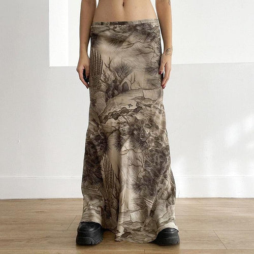 Litlookz Studio Fairy Grunge Forest Maxi Skirt