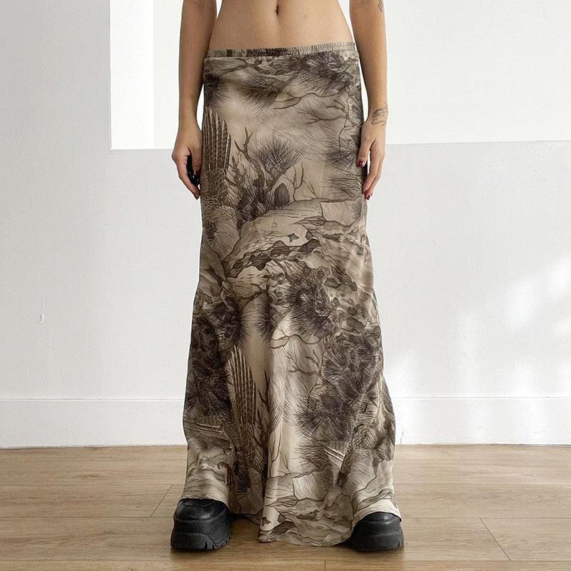 Litlookz Studio Fairy Grunge Forest Maxi Skirt