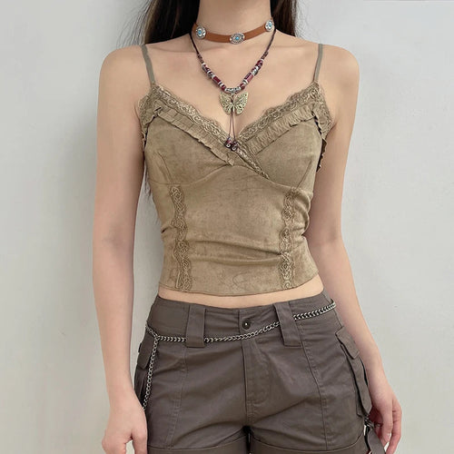 Litlookz Studio Fairy Grunge Frilled Lace Top