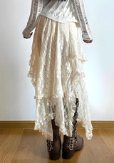 Litlookz Studio Fairy Grunge Lace Midi Skirt, view 4