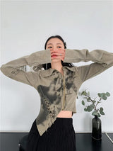 Litlookz Studio Fairy Grunge Lace Up Asymmetric Cardigan, view 2