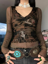 Litlookz Studio Fairy Grunge Mesh Sheer Top, view 3