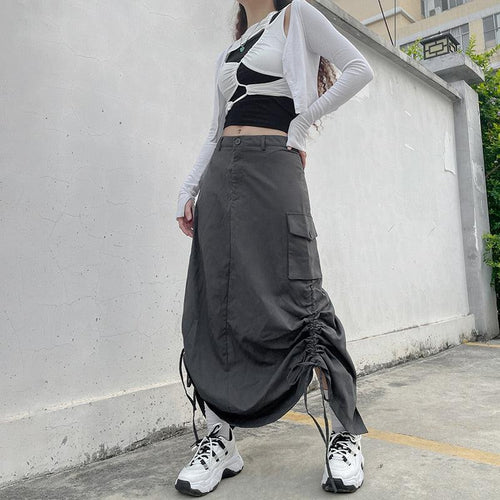 Litlookz Studio Fairy Grunge Parachute Maxi Skirt