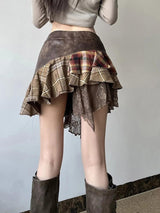 Litlookz Studio Fairy Grunge Patchwork Mini Skirt, view 2