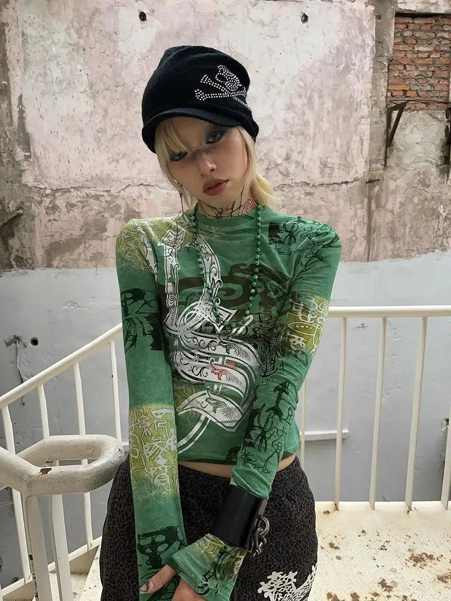 Litlookz Studio Fairy Grunge Print Top