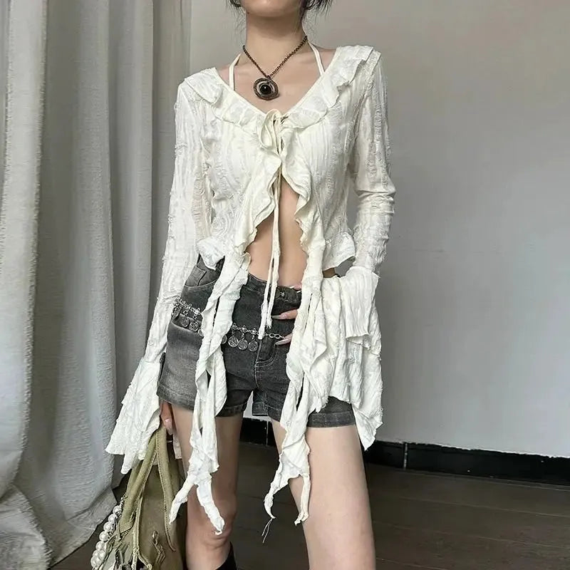 Litlookz Studio Fairy Grunge Ruffled Top