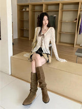 Litlookz Studio Fairy Grunge Transparent Lace Blouse, view 3