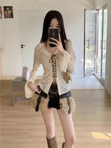 Litlookz Studio Fairy Grunge Transparent Lace Blouse, view 4