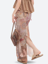 Litlookz Studio Fairycore Butterfly Mesh Maxi Skirt, view 3