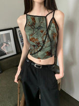 Litlookz Studio Fairycore Floral Asymmetric Top, view 4