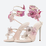 Litlookz Studio Fairycore Floral Rhinestone Heels, view 2