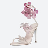 Litlookz Studio Fairycore Floral Rhinestone Heels, view 3