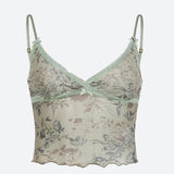 Litlookz Studio Fairycore Floral Sheer Mesh Top, view 3