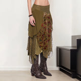Litlookz Studio Fairycore Layered Midi Skirt, view 3