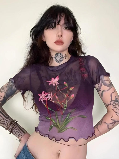 Litlookz Studio Fairycore Lily Sheer Top