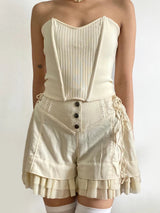Litlookz Studio Fairycore Ruffled Lace Up Shorts, view 2