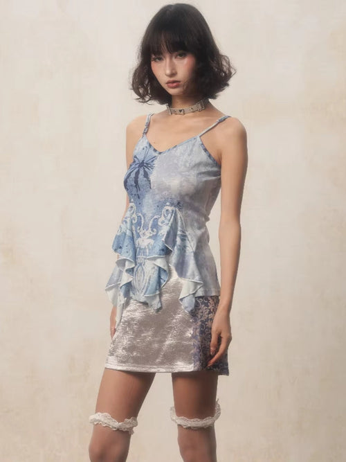 Litlookz Studio Fairycore Ruffled Top