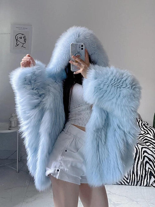 Litlookz Studio Faux Fur Hooded Jacket