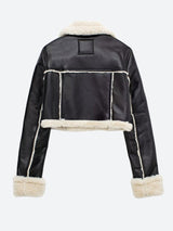 Litlookz Studio Faux Fur Lined Biker Jacket, view 2