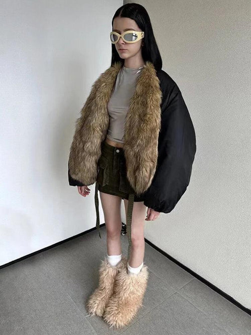 Litlookz Studio Faux Fur Puffer Jacket