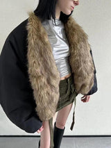 Litlookz Studio Faux Fur Puffer Jacket, view 2