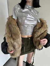 Litlookz Studio Faux Fur Puffer Jacket, view 3
