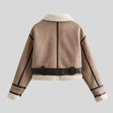 Litlookz Studio Faux Leather Aviator Jacket, view 3
