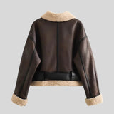 Litlookz Studio Faux Leather Aviator Jacket, view 4
