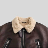 Litlookz Studio Faux Leather Aviator Jacket, view 5
