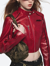 Litlookz Studio Faux Leather Biker Jacket, view 4