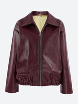 Litlookz Studio Faux Leather Burgundy Jacket, view 4
