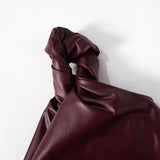 Litlookz Studio Faux Leather One Shoulder Top, view 3