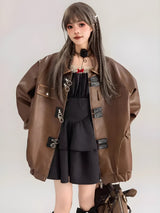 Litlookz Studio Faux Leather Oversized Jacket, view 4