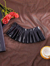 Litlookz Studio Faux Leather Pleated Micro Skirt, view 2