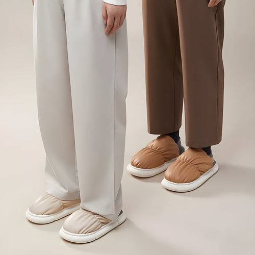 Litlookz Studio Faux Leather Puffer Slippers