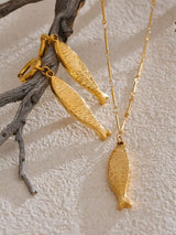 Litlookz Studio Fish Necklace & Earrings Set, view 5