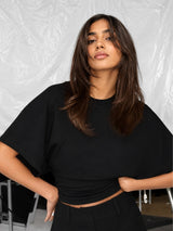 Litlookz Studio Fitted Waist Crop Tee, view 3